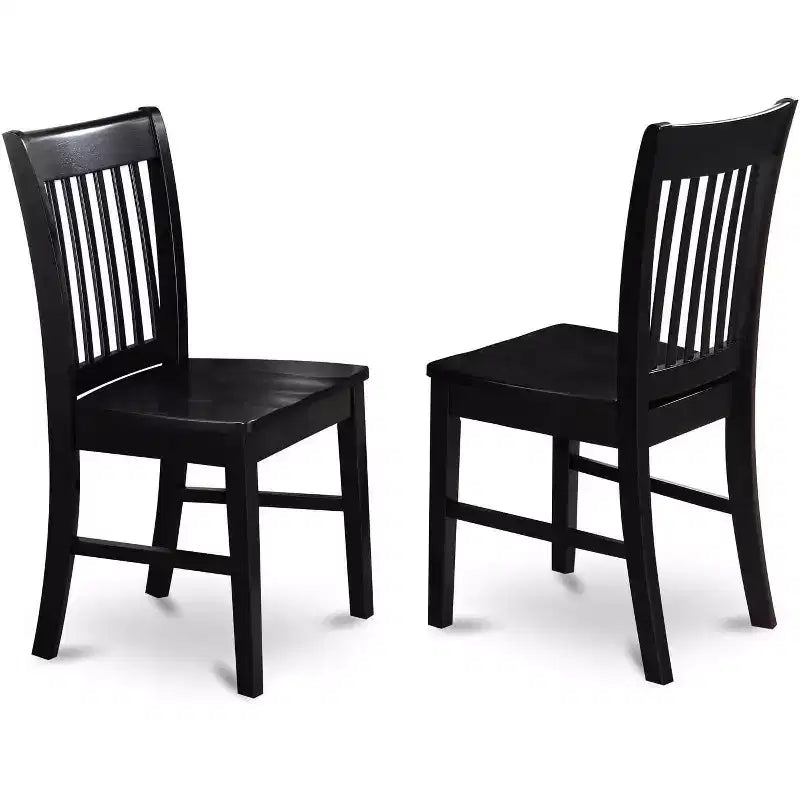 HomeStock Belmont – Ensemble de salle à manger formel – Table et chaises de salle à manger, noir