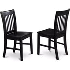 HomeStock Belmont – Ensemble de salle à manger formel – Table et chaises de salle à manger, noir