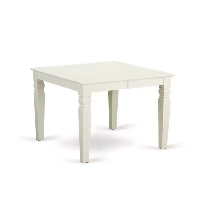 HomeStock Belmont – Ensemble de 7 pièces avec une table Weston et 6 chaises à assise en bois, blanc lin