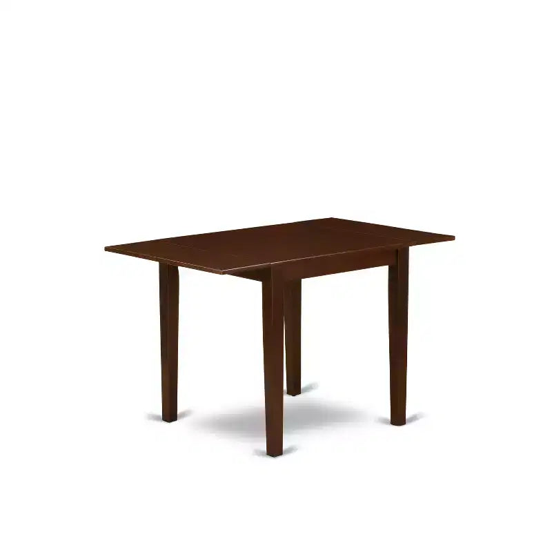 Ensemble de salle à manger HomeStock Belmont pour 3 chaises de salle à manger en bois, table de salle à manger en bois - Cuir synthétique couleur chocolat marron - Finition acajou