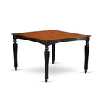 Ensemble de salle à manger HomeStock Belmont avec rallonge intégrée et 8 chaises Parson, finition noire