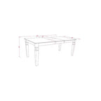 Table de cuisine rectangulaire HomeStock Belmont 5 pièces 42/60 pouces avec rallonge papillon de 18 pouces à rangement automatique et quatre chaises Parson avec pieds noirs