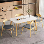 Ensemble de salle à manger Christopher Knight Home Sabrina, 5 pièces, en bois d'hévéa rembourré, de style moderne du milieu du siècle