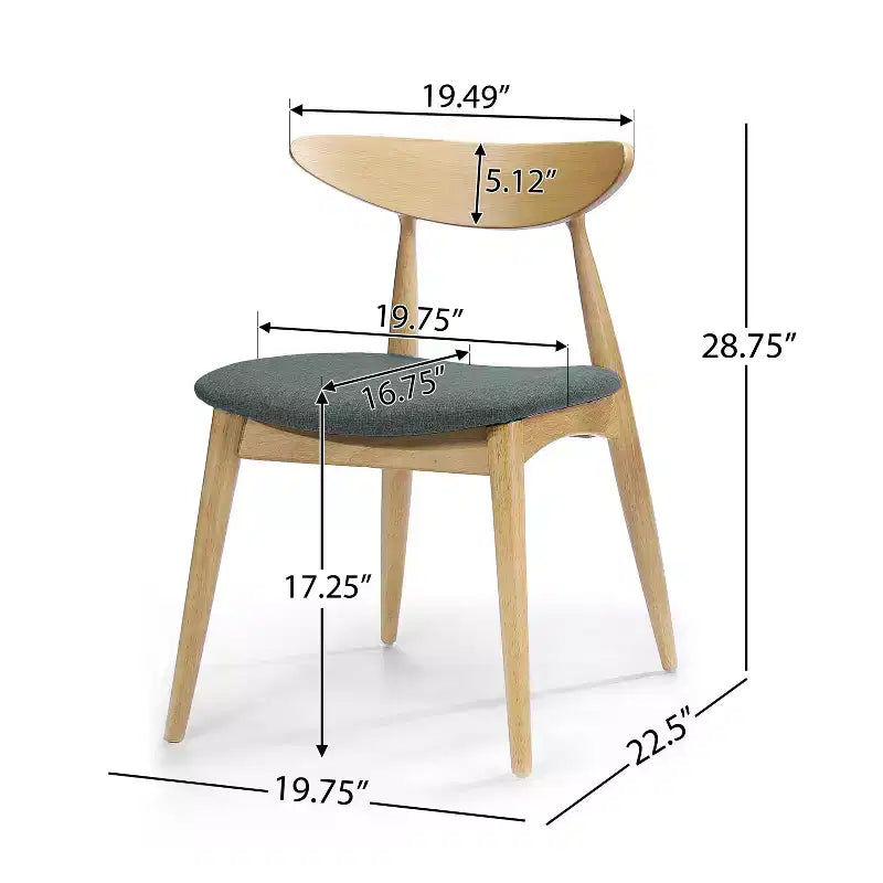 Ensemble de salle à manger Christopher Knight Home Sabrina, 5 pièces, en bois d'hévéa rembourré, de style moderne du milieu du siècle