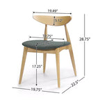 Ensemble de salle à manger Christopher Knight Home Sabrina, 5 pièces, en bois d'hévéa rembourré, de style moderne du milieu du siècle