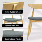 Ensemble de salle à manger Christopher Knight Home Sabrina, 5 pièces, en bois d'hévéa rembourré, de style moderne du milieu du siècle