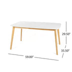 Ensemble de salle à manger Christopher Knight Home Sabrina, 5 pièces, en bois d'hévéa rembourré, de style moderne du milieu du siècle