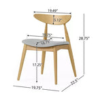 Ensemble de salle à manger Christopher Knight Home Sabrina, 5 pièces, en bois d'hévéa rembourré, de style moderne du milieu du siècle
