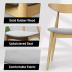 Ensemble de salle à manger Christopher Knight Home Sabrina, 5 pièces, en bois d'hévéa rembourré, de style moderne du milieu du siècle