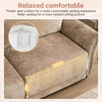 Ensemble de canapé d'angle en forme de L avec pouf, canapé 3 places en chenille avec assise extra-large et USB, 110