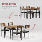 Coolmee Ensemble table et 4 chaises de salle à manger, style industriel, pour cuisine, salle à manger, appartement