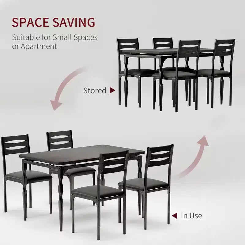 Coolmee Ensemble table et 4 chaises de salle à manger, style industriel, pour cuisine, salle à manger, appartement
