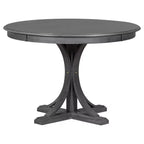 Ensemble de table à manger ronde pour 4 personnes, 5 pièces, style rétro, avec 4 chaises rembourrées