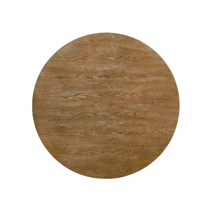 Christopher Knight Home Remuda Ensemble de salle à manger circulaire 5 pièces en tissu, bois et rotin, style campagnard français
