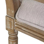 Christopher Knight Home Remuda Ensemble de salle à manger circulaire 5 pièces en tissu, bois et rotin, style campagnard français