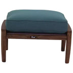 Ensemble deux pièces fauteuil à bascule pivotant et pouf Courtyard Casual Avalon en teck FSC