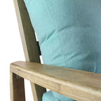 Ensemble deux pièces fauteuil à bascule pivotant et pouf Courtyard Casual Avalon en teck FSC