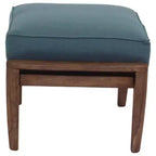Ensemble deux pièces fauteuil à bascule pivotant et pouf Courtyard Casual Avalon en teck FSC