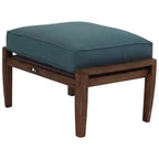 Ensemble deux pièces fauteuil à bascule pivotant et pouf Courtyard Casual Avalon en teck FSC