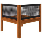 vidaXL Salon de jardin 6 pièces avec coussins crème, ensemble de mobilier de terrasse en bois d'acacia, comprenant des canapés, une table et un repose-pieds