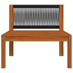 vidaXL Salon de jardin 7 pièces en bois d'acacia massif avec coussins crème – Ensemble de mobilier de jardin rustique et résistant aux intempéries avec table, canapés et fauteuil.
