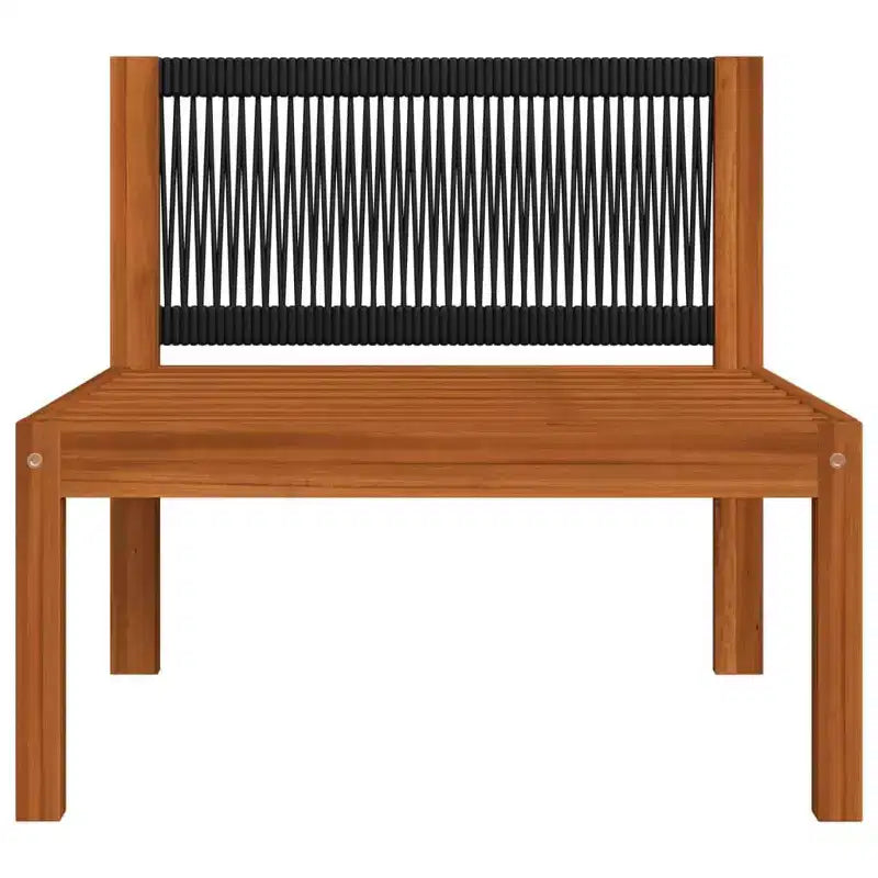vidaXL Salon de jardin 7 pièces en bois d'acacia massif avec coussins crème – Ensemble de mobilier de jardin rustique et résistant aux intempéries avec table, canapés et fauteuil.