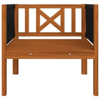 vidaXL Salon de jardin 7 pièces en bois d'acacia massif avec coussins crème – Ensemble de mobilier de jardin rustique et résistant aux intempéries avec table, canapés et fauteuil.