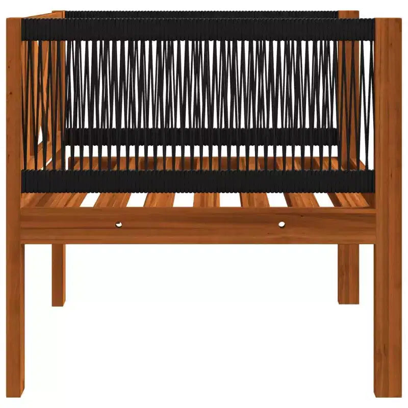 vidaXL Salon de jardin 7 pièces en bois d'acacia massif avec coussins crème – Ensemble de mobilier de jardin rustique et résistant aux intempéries avec table, canapés et fauteuil.