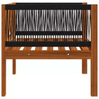 vidaXL Salon de jardin 7 pièces en bois d'acacia massif avec coussins crème – Ensemble de mobilier de jardin rustique et résistant aux intempéries avec table, canapés et fauteuil.