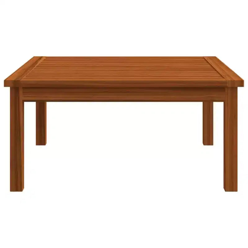 vidaXL Salon de jardin - 7 pièces avec coussins crème - Bois d'acacia massif - Comprend un canapé d'angle, un canapé central, une table - Design rustique