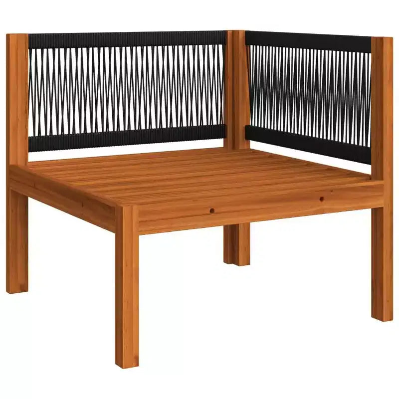 vidaXL Salon de jardin modulaire avec coussins en bois d'acacia massif