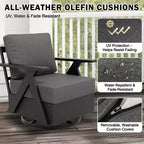 Ensemble de mobilier de jardin moderne EAGLE PEAK Urban Slate 7 pièces : canapé, fauteuils de patio, table basse et table d'appoint