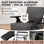 Ensemble de mobilier de jardin moderne EAGLE PEAK Urban Slate 7 pièces : canapé, fauteuils de patio, table basse et table d'appoint