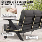 Ensemble de mobilier de jardin moderne EAGLE PEAK Urban Slate 7 pièces : canapé, fauteuils de patio, table basse et table d'appoint