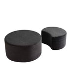 Tables basses gigognes rondes (lot de 2), tables polyvalentes rembourrées en mousse pour salon, tables d'appoint, poufs ou tables de chevet