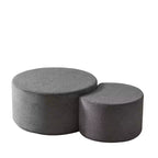 Tables basses gigognes rondes (lot de 2), tables polyvalentes rembourrées en mousse pour salon, tables d'appoint, poufs ou tables de chevet
