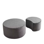 Tables basses gigognes rondes (lot de 2), tables polyvalentes rembourrées en mousse pour salon, tables d'appoint, poufs ou tables de chevet