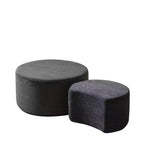 Tables basses gigognes rondes (lot de 2), tables polyvalentes rembourrées en mousse pour salon, tables d'appoint, poufs ou tables de chevet