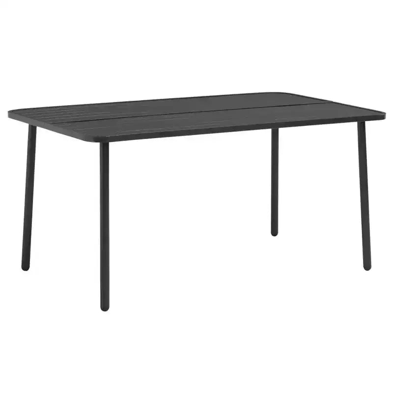 vidaXL Ensemble de salle à manger d'extérieur Table et chaises Ensemble de meubles de jardin Acier Gris foncé