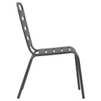 vidaXL Ensemble de salle à manger d'extérieur Table et chaises Ensemble de meubles de jardin Acier Gris foncé