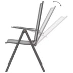 vidaXL Ensemble de salle à manger d'extérieur 3 pcs Acier Anthracite