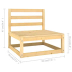 vidaXL Salon de jardin bois massif pin naturel Grand modulable