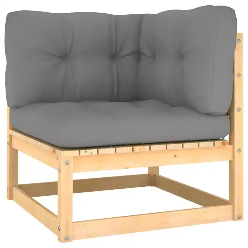 vidaXL Salon de jardin en pin massif bois naturel Grand Empilable