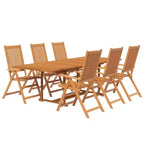vidaXL Ensemble de jardin en bois massif d'acacia naturel Grande table extensible