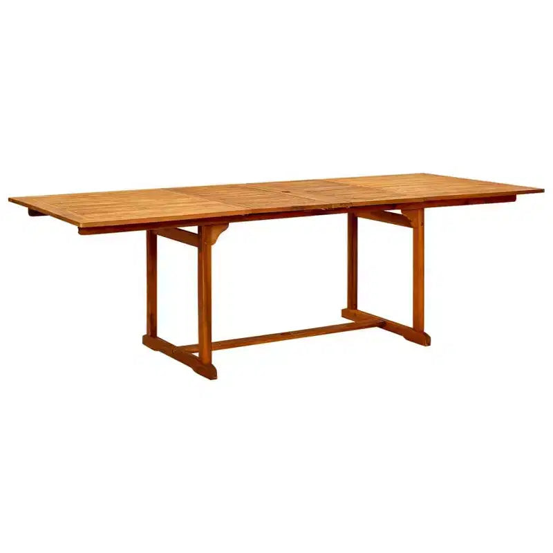 vidaXL Ensemble de jardin en bois massif d'acacia naturel Grande table extensible