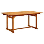 vidaXL Ensemble de jardin en bois massif d'acacia naturel Grande table extensible