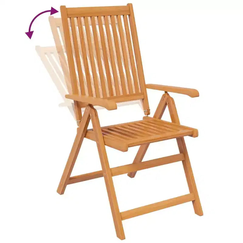 vidaXL Ensemble de jardin en bois massif d'acacia naturel Grande table extensible