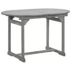 vidaXL Ensemble de salle à manger d'extérieur - Bois d'acacia massif, table extensible et chaises pliantes, finition gris délavé, résistant aux intempéries