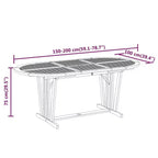 vidaXL Ensemble de salle à manger de jardin Bois d'eucalyptus massif brun-rougeâtre Taille M