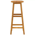 vidaXL Ensemble de bar de jardin Bois d'acacia massif Bois naturel Repose-pieds standard